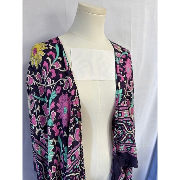 Women’s Purple Floral Kaftan OSFM - Picture 2 of 3